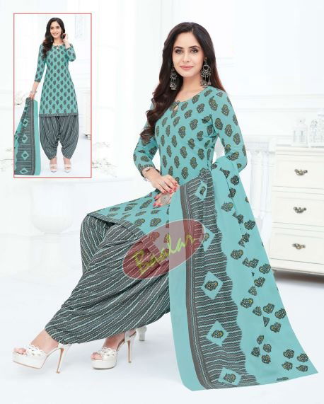 Baalar Colourful 14 Printed Cotton Casual Daily Wear Dress Material Collection